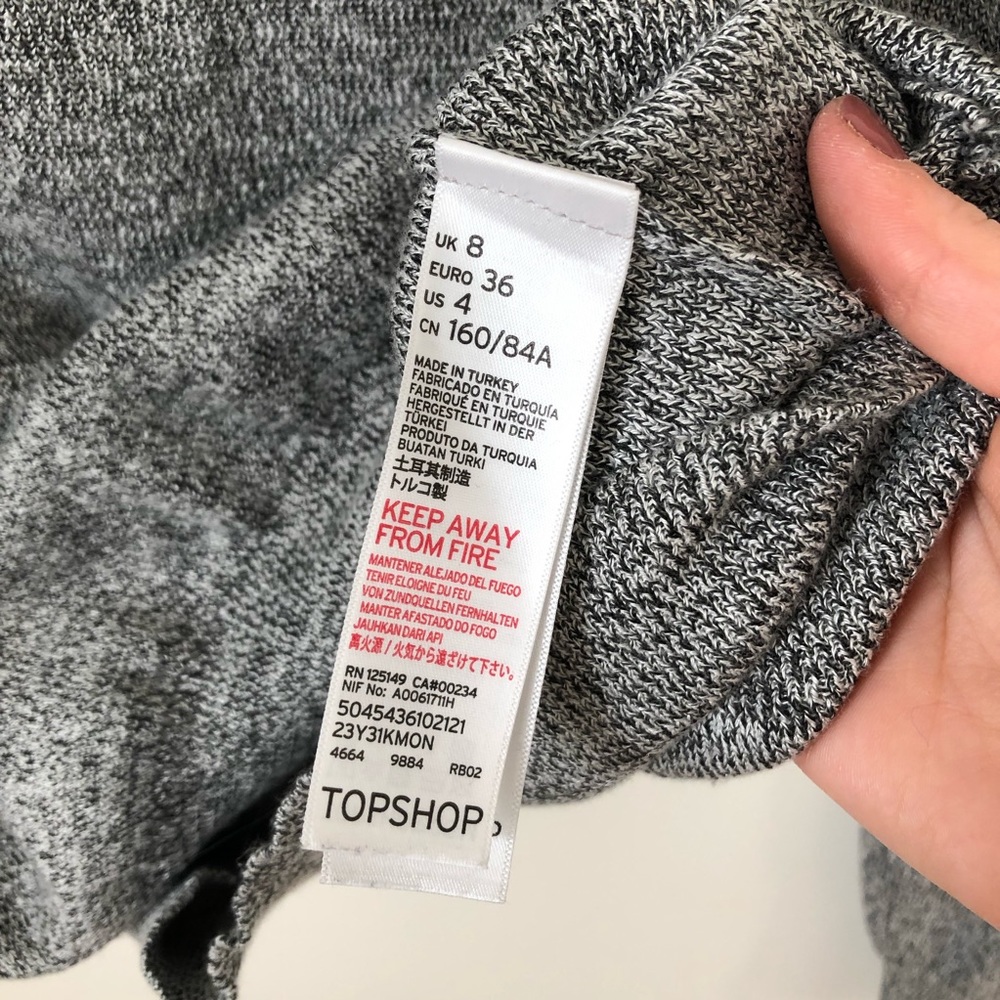 Topshop Grey Ruffle Sweater - Picture 5 of 6